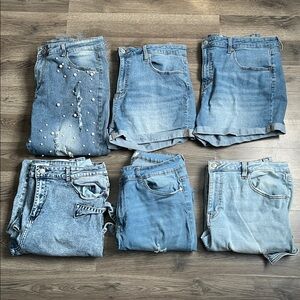 NWOT NOBO JEAN HAUL 6PC Light Blue Straight Leg Jeans and Shorts